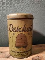 Vintage groene(zeldzame kleur)beschuitbus SCHUILENGA, Verzamelen, Blikken, Ophalen of Verzenden, Gebruikt, Beschuit