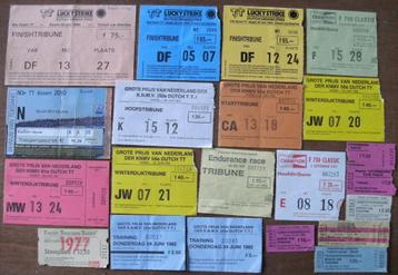 T T ASSEN . mix van entree - tribune kaartjes . vorige eeuw  beschikbaar voor biedingen