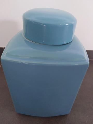 Mooie sierpot siervaas blauw turqoise beschikbaar voor biedingen