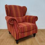 Vintage landelijke stoffen oorfauteuil stoel fauteuil 803, Huis en Inrichting, Hout, Valkenswaard, Gebruikt, Info@flashbackfurniture.nl