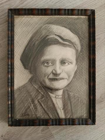 Portret volksfiguur Eindhoven - Pietje Soes (1879-1943)  beschikbaar voor biedingen