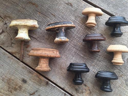 interieur beslag ovale beuken knop antiek, Doe-het-zelf en Verbouw, Hang- en Sluitwerk, Gebruikt, Klink of Kruk, Overige materialen