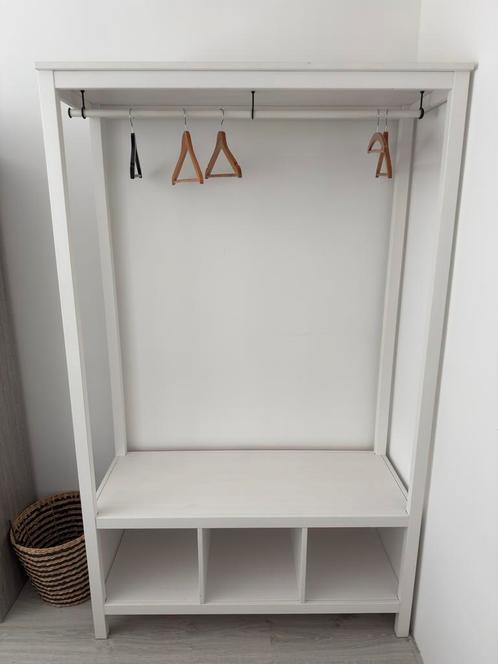 Houten Staande Kapstok met Opbergruimte, Huis en Inrichting, Woonaccessoires | Kapstokken, Zo goed als nieuw, Staande kapstok