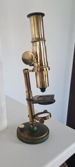 Antieke Messing Microscoop - JH Steward - Frans ca. 1870, Ophalen of Verzenden
