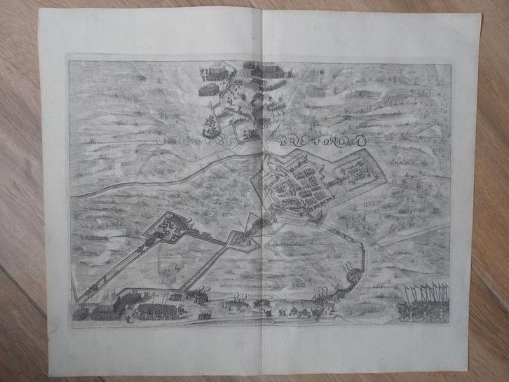 90 / Bredevoort - Bredevordia Aalten Kopergravure uit 1615, Antiek en Kunst, Kunst | Etsen en Gravures, Ophalen of Verzenden