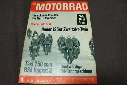 das Motorrad januari 1970 Kreidler van Veen Gilera twin  BSA, Boeken, Motoren, Gelezen, Ophalen of Verzenden