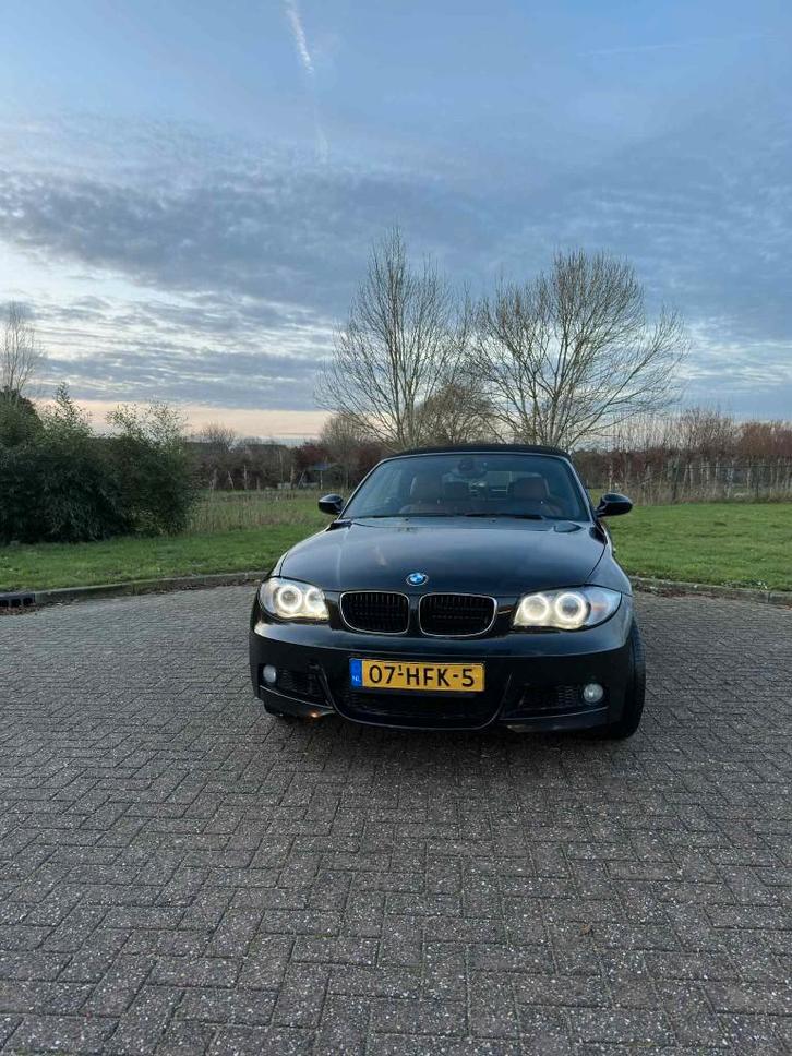 BMW 1-Serie 2.0 118I Cabrio 2008 Zwart, Auto's, BMW, Particulier, 1-Serie, ABS, Airbags, Elektrische buitenspiegels, Elektrische ramen