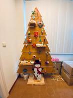 Houten kerstboom met accessoires, Diversen, Kerst, Zo goed als nieuw, Ophalen