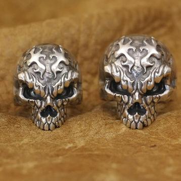 Skull ring - Ghost Rider - 925 Zilver beschikbaar voor biedingen