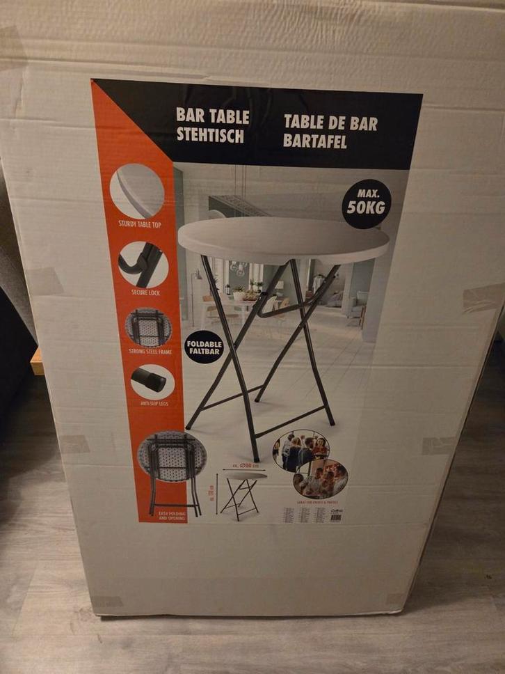 Bartafel / statafel - Nieuw in doos, Huis en Inrichting, Tafels | Statafels, Nieuw, Ophalen