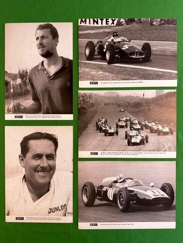 Oude persfoto’s met o.a. coureurs uit ‘59/60 Moss, Brabham… beschikbaar voor biedingen