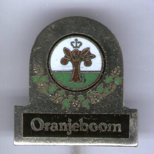 Oranjeboom bier email op zilverkleurig speldje ( N_153 ), Verzamelen, Speldjes, Pins en Buttons, Nieuw, Speldje of Pin, Merk, Verzenden