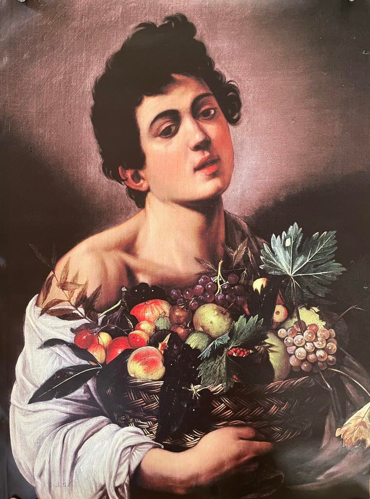 Caravaggio jongen met fruitmand canvas 72x51cm, Ophalen