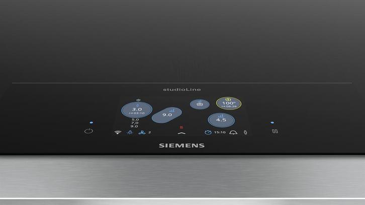 Siemens iQ700 EZ977KZY1E Studioline Zoneloze zwart, Witgoed en Apparatuur, Kookplaten, Nieuw, Inbouw, Inductie, 5 kookzones of meer
