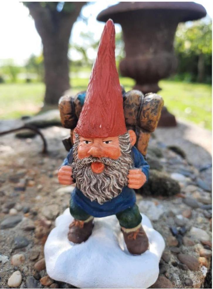 backpack rugzak kabouter john Rien Poortvliet 2001, Verzamelen, Beelden en Beeldjes, Zo goed als nieuw, Overige typen, Ophalen of Verzenden