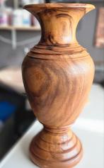 Olijf houten vaas, Huis en Inrichting, Overige materialen, Ophalen of Verzenden, Zo goed als nieuw, 50 tot 75 cm