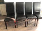 Eetkamer stoelen, Ophalen, Gebruikt, Zwart, Leer