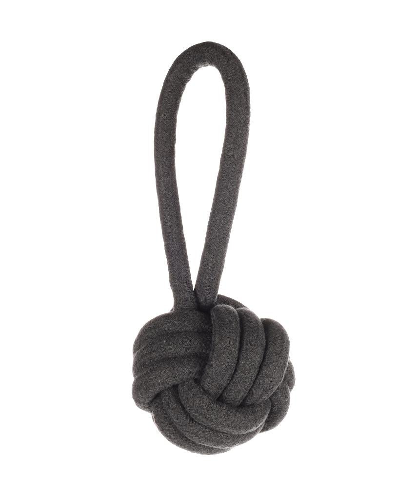 FLAMINGO Rope Toy / Flostouw met bal 30 cm Antraciet XX=XX!, Dieren en Toebehoren, Hondenspeelgoed, Ophalen of Verzenden, Nieuw