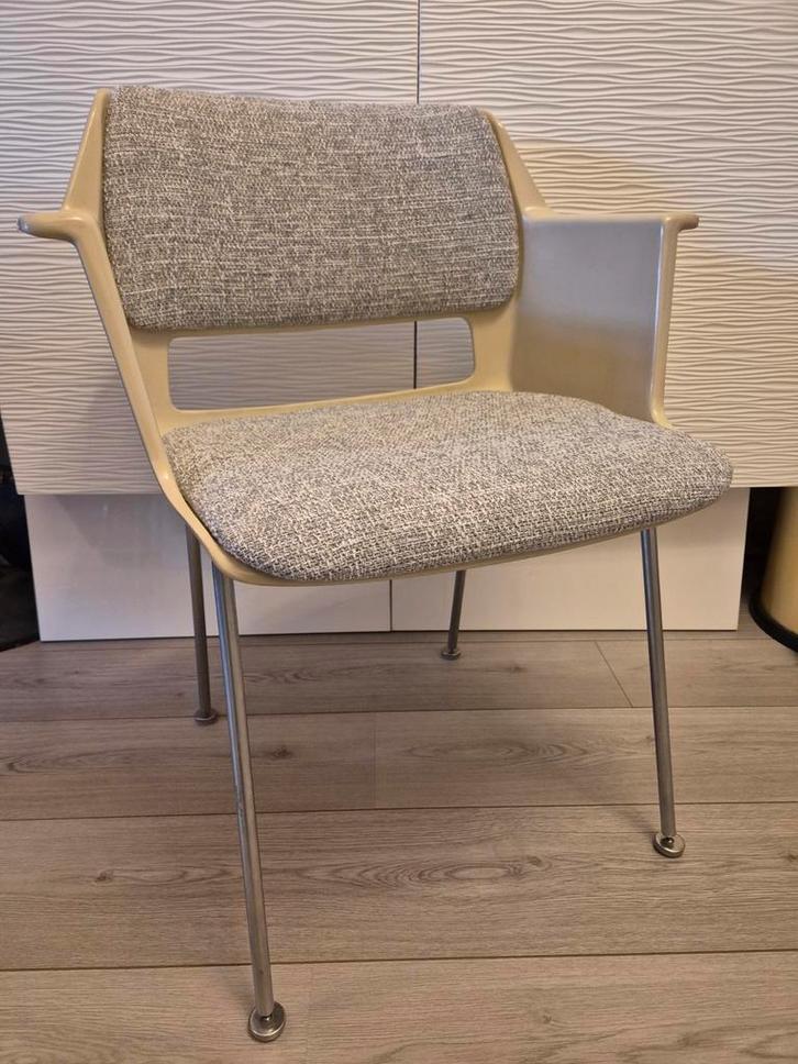 Set van 6 Gispen 2225 Cordemeyer Stoel, Huis en Inrichting, Stoelen, Gebruikt, Vijf, Zes of meer stoelen, Kunststof, Metaal, Stof