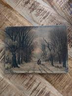 Winterlandschap op paneel zeer mooi, Ophalen of Verzenden