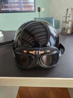 Retro motorhelm(M) met bril., Motoren, Overige merken, M, Heren, Tweedehands