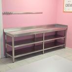 RVS werktafel 250 x 60 cm, Huis en Inrichting, Keuken | Keukenelementen, Ophalen, Gebruikt, 200 cm of meer, Minder dan 100 cm