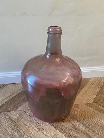 Roze Glazen Vaas Vintage beschikbaar voor biedingen