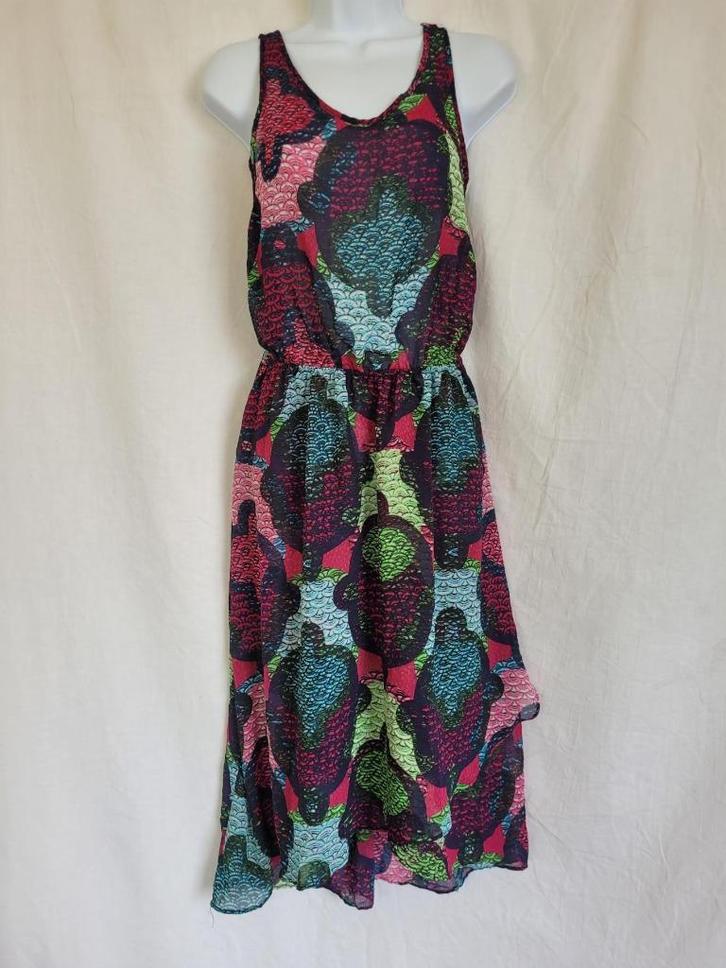 Vrolijke lange jurk mt S merk H&M, Kleding | Dames, Jurken, Zo goed als nieuw, Maat 36 (S), Knielengte, Ophalen of Verzenden