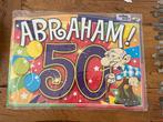 Abraham 50 jaar bord 47-33 cm, Abraham of Sarah, Gebruikt, Ophalen of Verzenden