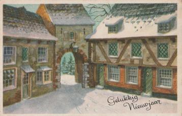 KERST DORP SNEEUW UIT1946 ZEER MOOIE OUDE KAART KH747 beschikbaar voor biedingen