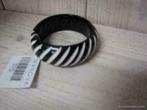 Armband zwart/wit Manouk, nieuw., Sieraden, Tassen en Uiterlijk, Armbanden, Ophalen of Verzenden, Nieuw, Zwart