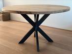 Ronde eikenhouten eettafel – Ø 130 cm, Ophalen, Gebruikt, Rond, 100 tot 150 cm