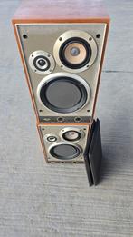 Jamo J-102 Vintage Speakers - Goede Staat, Gebruikt, Ophalen of Verzenden, 60 tot 120 watt, Front, Rear of Stereo speakers