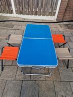 Camping tafel en krukjes, Caravans en Kamperen, Kampeermeubelen, Ophalen, Gebruikt, Campingtafel