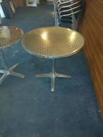 4 Metalen Bistro Tafel - Rond. Bieden., Ophalen, Minder dan 50 cm, Gebruikt, Rond