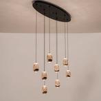 hanglamp led ei glas lamp amber tafel eethoek eettafel lamp, Ophalen of Verzenden, Nieuw, Glas, Minder dan 50 cm