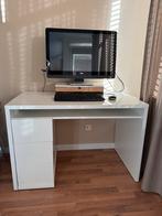 Leen Bakker Bureau - Hoogglans Wit, Huis en Inrichting, Bureaus, Ophalen, Gebruikt, Bureau