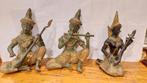 3 Koperen Tempelwachters - Muzikale Beelden, Antiek en Kunst, Ophalen of Verzenden