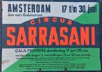 Amsterdam. Circus poster. Circus SARRASANI. Oud. 42/32 cm., Ophalen, Gebruikt, Rechthoekig Liggend, A1 t/m A3