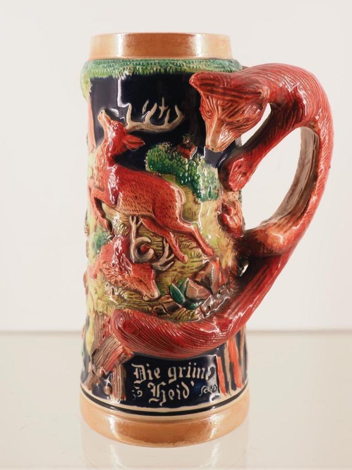 Vintage Bierpul “Die grüne heid des Jäger Freud”  MR-722, Antiek en Kunst, Antiek | Keramiek en Aardewerk, Ophalen of Verzenden
