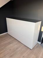Kast wit met antraciet glasplaat, Ophalen, Zo goed als nieuw, 25 tot 50 cm