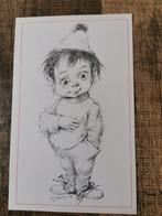 Prent nostalgisch komisch jongetje 20 x 32 cm, Minder dan 50 cm, Nieuw, Ophalen of Verzenden, Schilderij