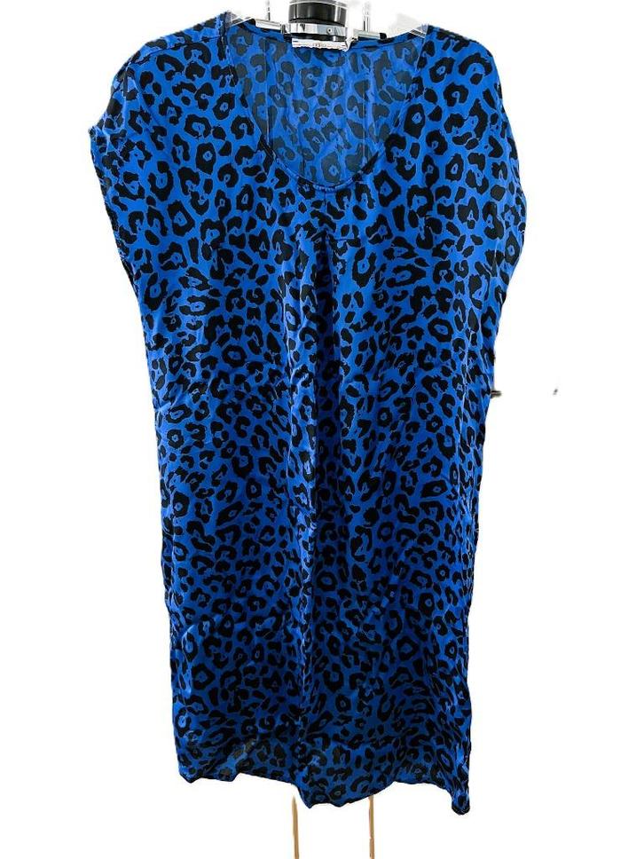 Aaiko jurk maat XL (42-44) model Madrid leo motief, Kleding | Dames, Jurken, Zo goed als nieuw, Maat 42/44 (L), Blauw, Knielengte