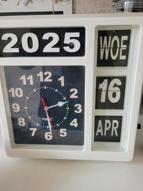 Dementie senioren jumbo analoge klok, Huis en Inrichting, Woonaccessoires | Klokken, Zo goed als nieuw, Ophalen