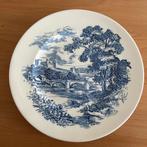 Engels bord Wedgwood blauw wit Countryside ø 27, Ophalen of Verzenden