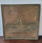 Koperen  latoen Plaquette Paleis voor Volksvlijt Amsterdam, Ophalen of Verzenden, Koper