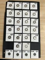 WILHELMINA NETTE COMPLETE SERIE 10 cent 1911-1944, Postzegels en Munten, Munten | Nederland, Setje, Zilver, Ophalen of Verzenden