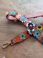 Bloemen - Oranje Piumelli Milano leren bag strap tas nieuw, Sieraden, Tassen en Uiterlijk, Ophalen of Verzenden, Nieuw, Oranje