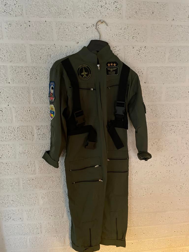 Leger Carnavalspak Maat 128, Ophalen of Verzenden, Zo goed als nieuw, 122 t/m 128, Jongen