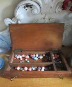 Oud plat vakken kistje, Ophalen of Verzenden